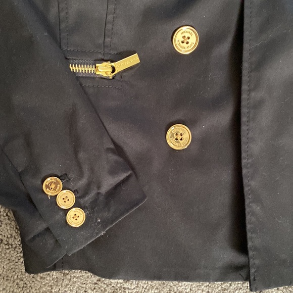Michael Michael Kors Double breasted zip up cotton Blazer with Gold detailing - Picture 3 of 5
